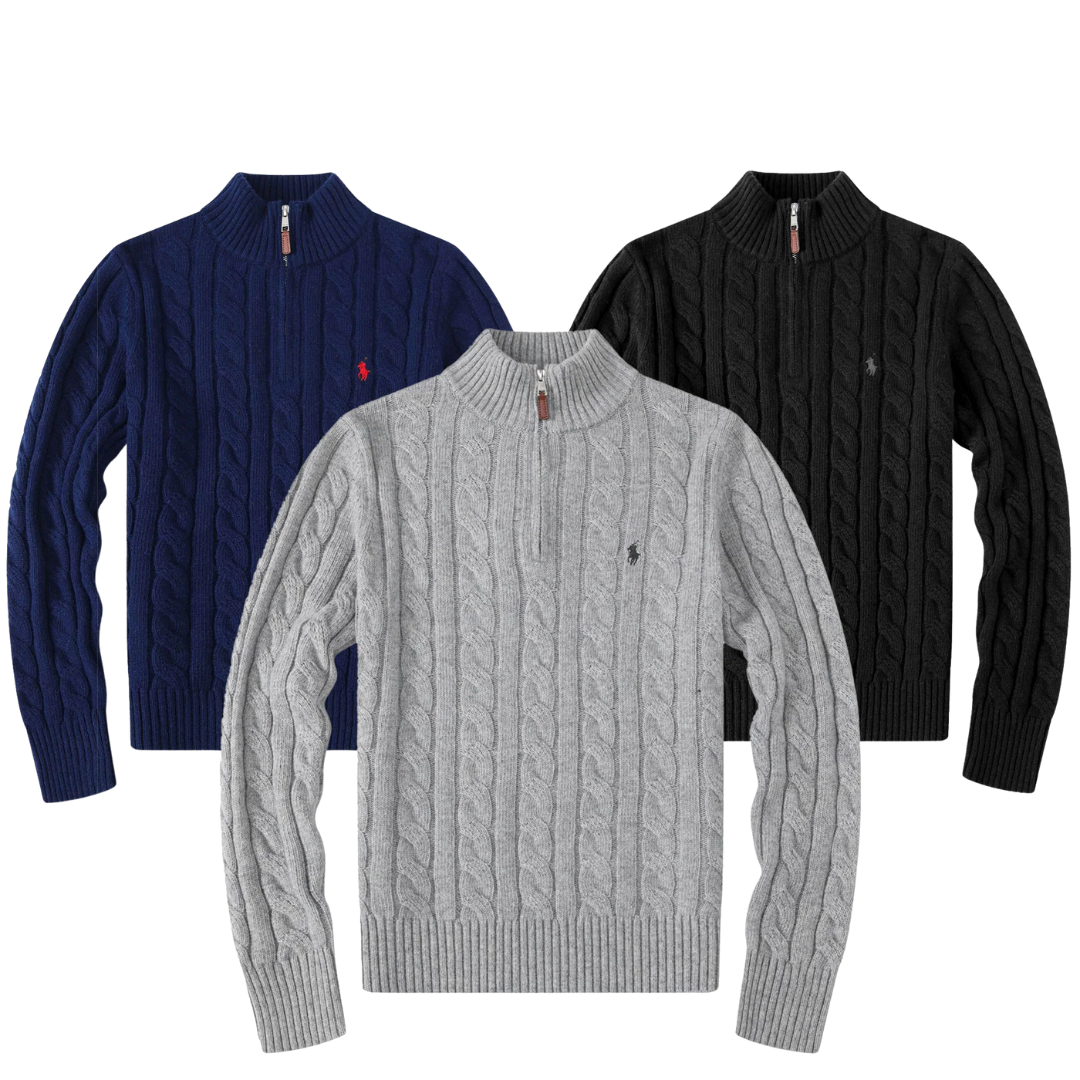 OUTLET™ Cashmere Cable Knit Sweater (Black Friday)